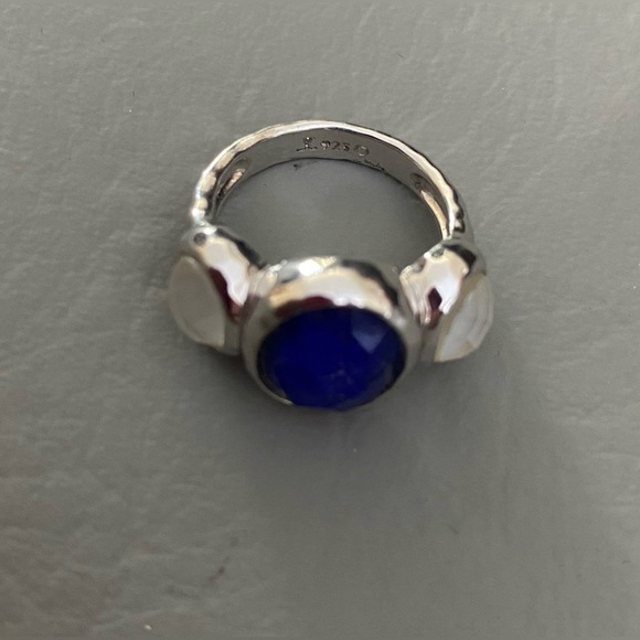 Judith Jack Lapis Lazuli, MOP doublet sterling silver ring - Picture 6 of 6